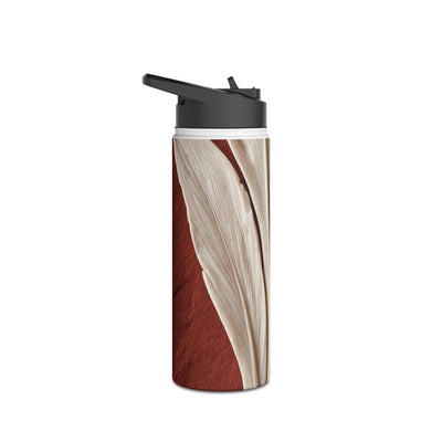 Carved Ivory Plume · Insulated Water Bottle · Red