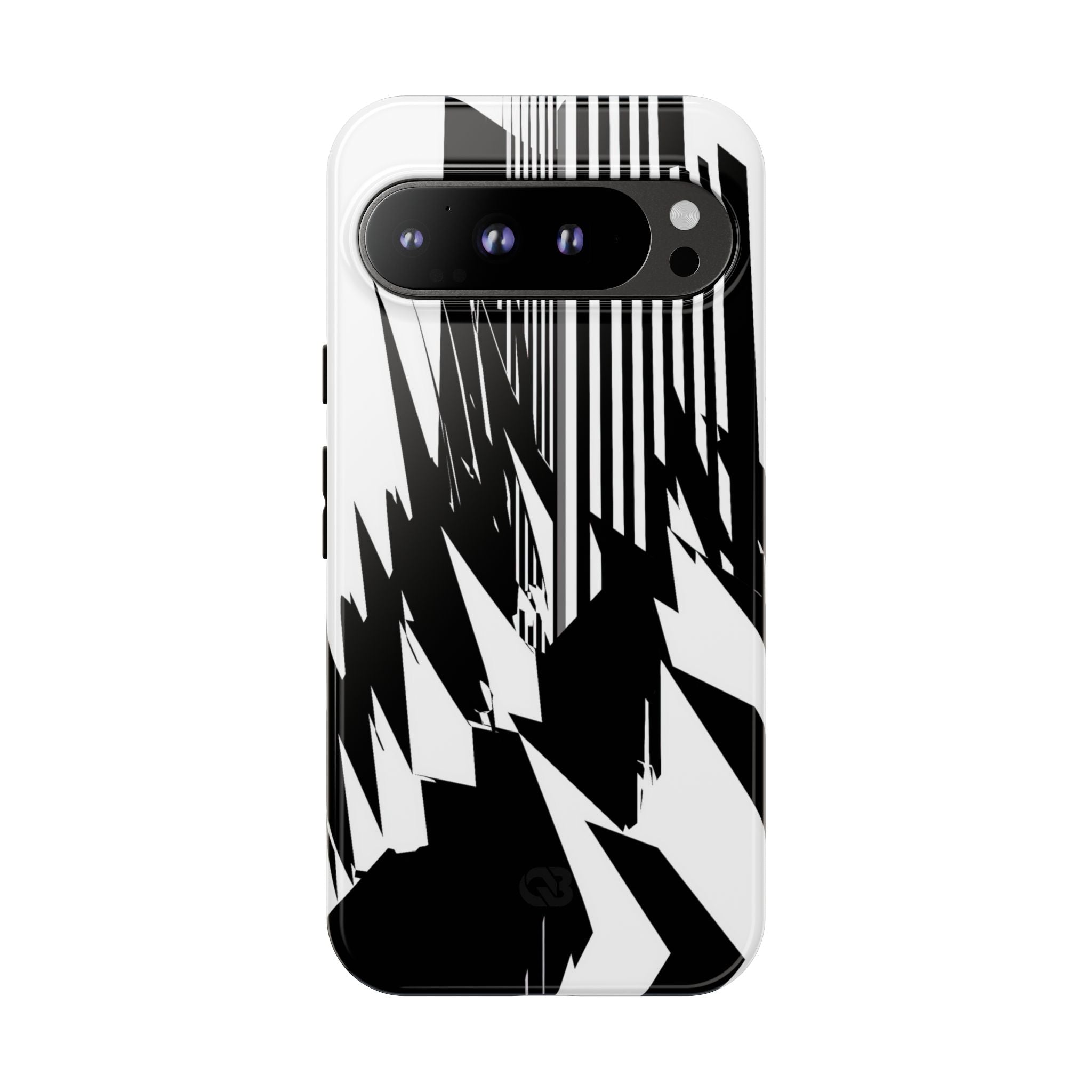 White Tough Phone Case for Google Pixel - Shattered Vector Spire