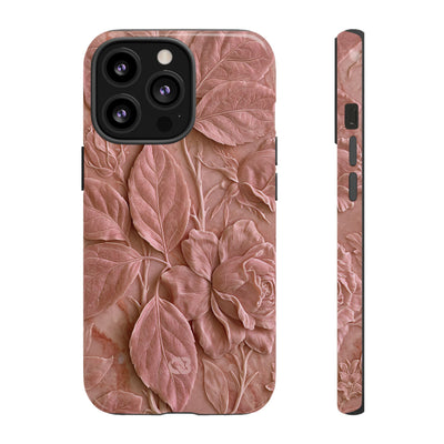 Blush Rose Relief · Tough Phone Case for iPhone · Pink