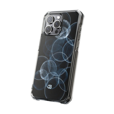 Blue Impact MagSafe Phone Case for iPhone - Cyan Pulse Ripple