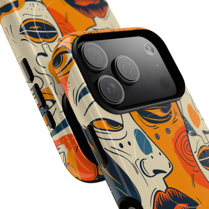 Tangled Faces Sunset iPhone 17 Pro Case - Tough+ - CASE•BOB