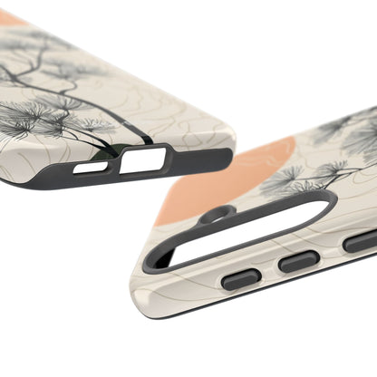 Spiky Tree Sunset Samsung S25 Case - Tough