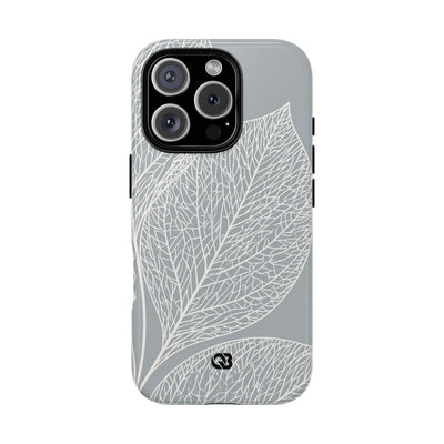 Grey Tough Phone Case for iPhone - Frosted Ash Veins