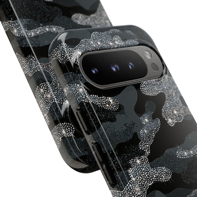 Glitter Shadow Camo · Tough Phone Case for Pixel ·  Black