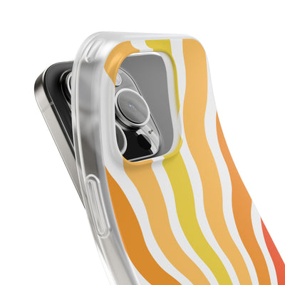 Amber Solar Waves · Soft Phone Case for iPhone