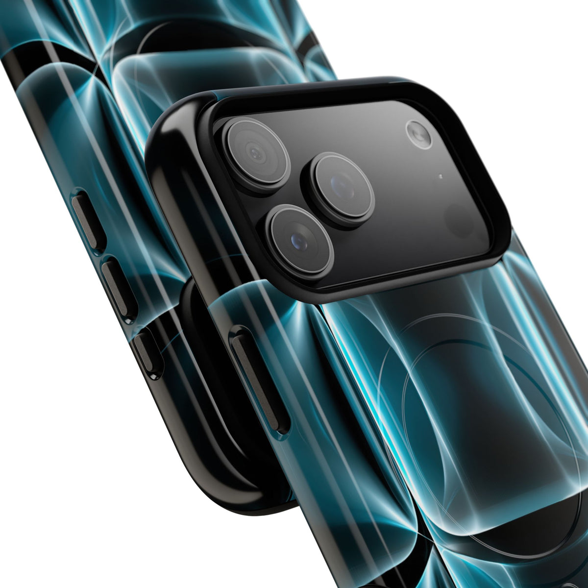 Translucent Cyber Grid · Tough 2.0 Magnetic Phone Case for iPhone · Teal
