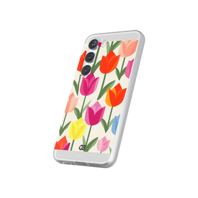 Vibrant Petal Grid · Soft Handyhülle für Samsung