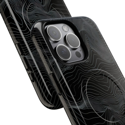 Obsidian Contour Elevation · Tough 2.0 Magnetic Phone Case for iPhone · Black