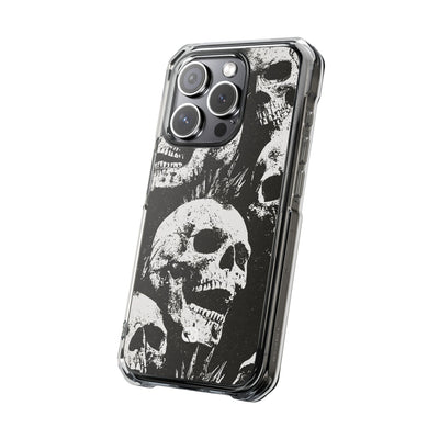 Punk Skull Riot · Clear Impact Magnetic Phone Case for iPhone · Black