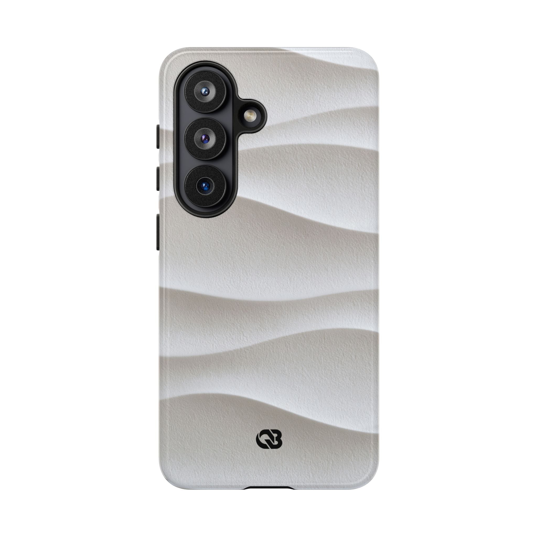 White Tough Phone Case for Samsung - Arctic Flow Ridges