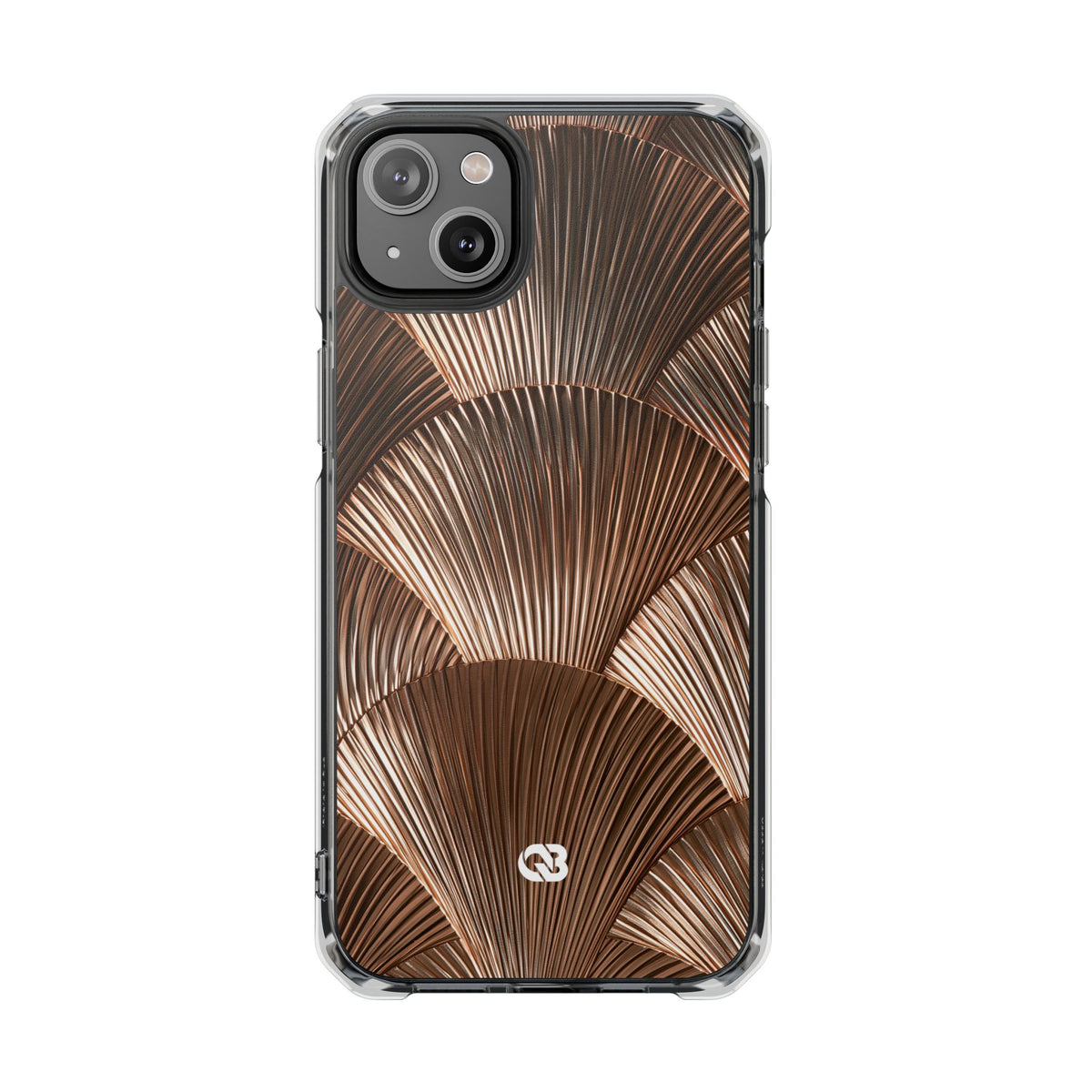 Rose Gilded Fan · Clear Impact Magnetic Phone Case for iPhone · Gold