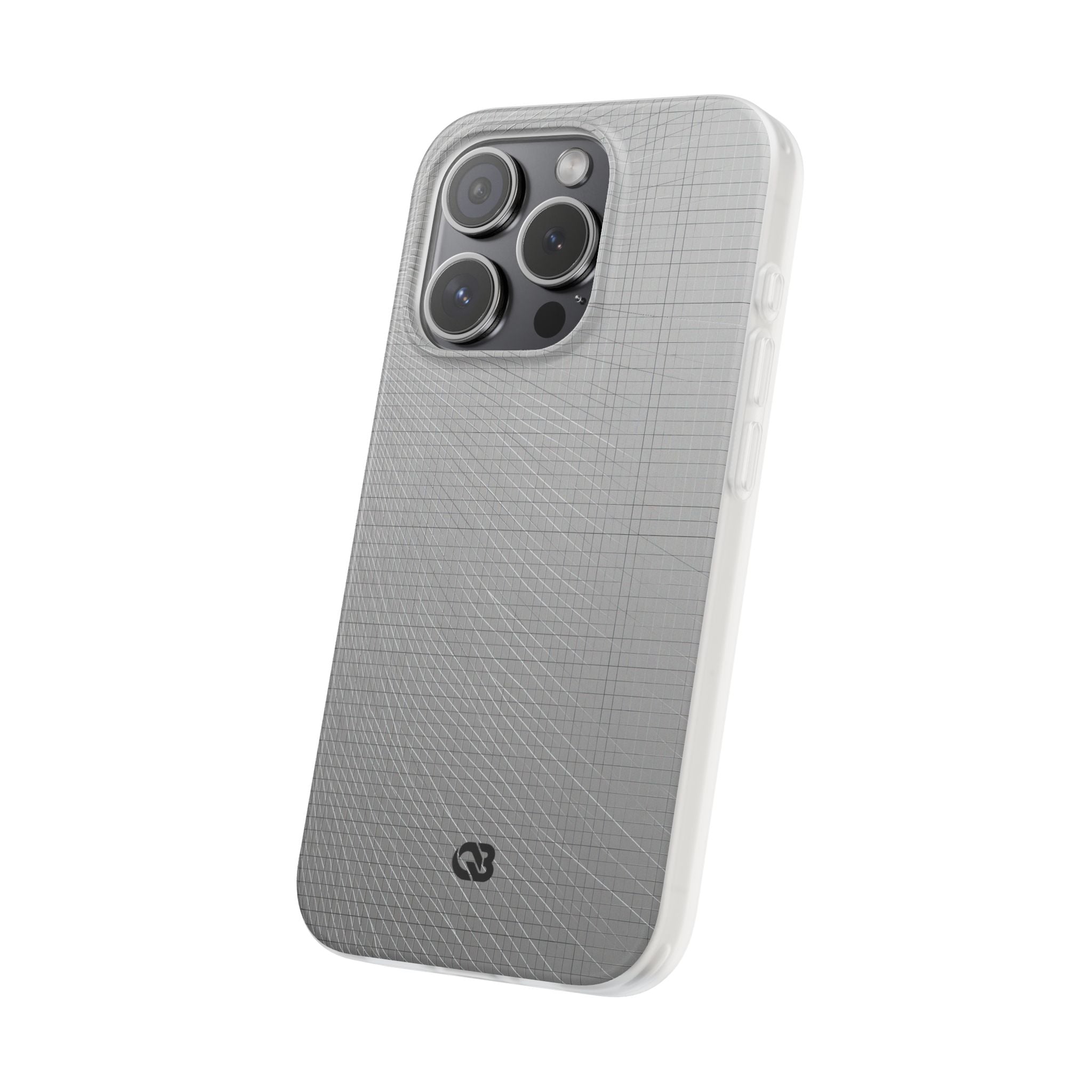 Grey Lite Phone Case for iPhone - Chrome Mesh Warp