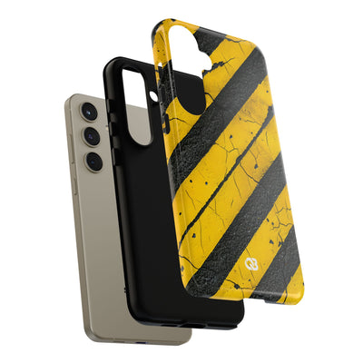 Cracked Hazard Stripes · Tough Handyhülle für Samsung