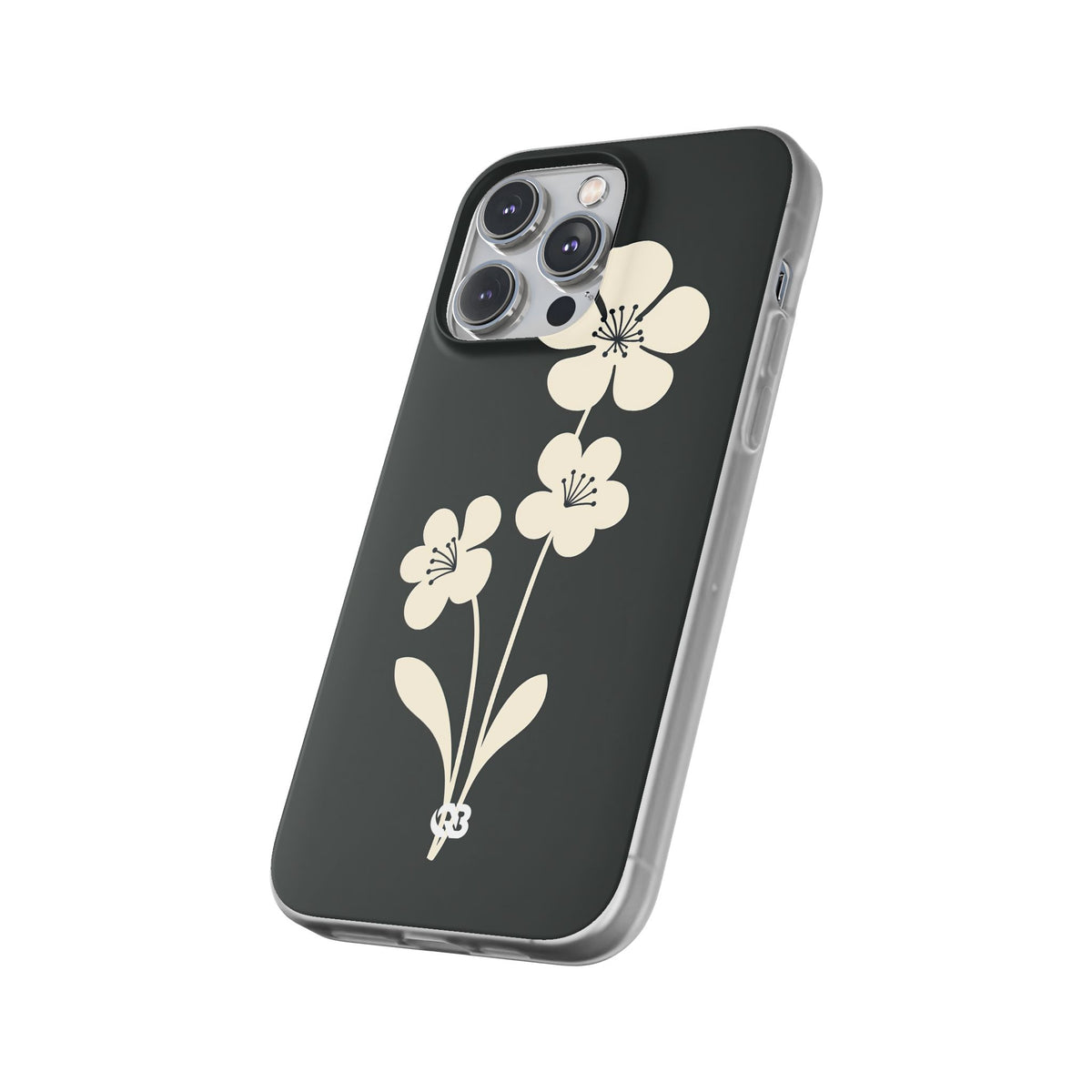 Nordic Blossom · Lite Phone Case for iPhone ·  Black