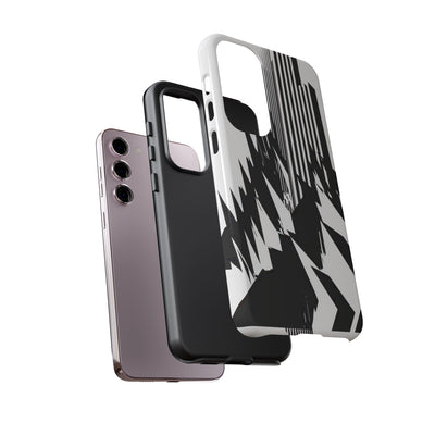 White Tough Phone Case for Samsung - Shattered Vector Spire