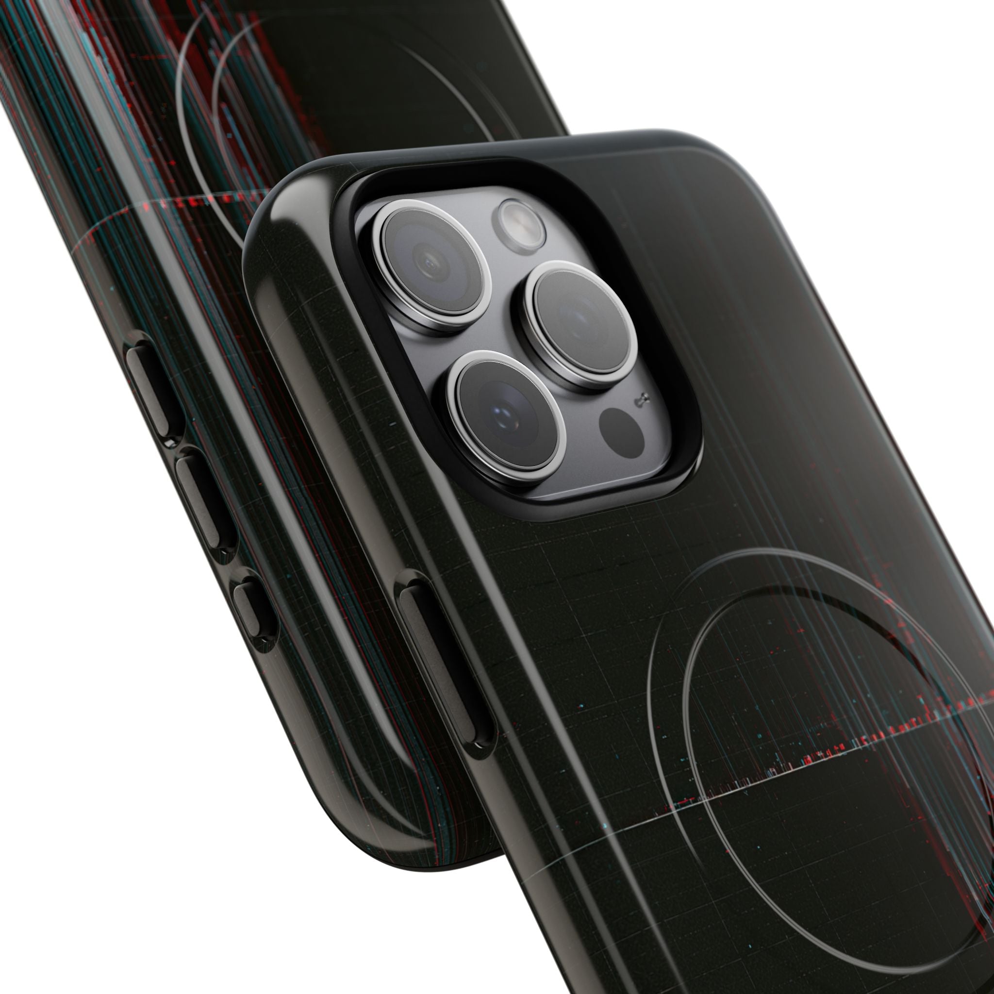 Black Tough 2.0 Magsafe Phone Case for iPhone - Corrupted Data Stream