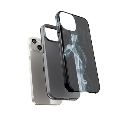 Black Tough Phone Case for iPhone - Arctic Vapor Grid