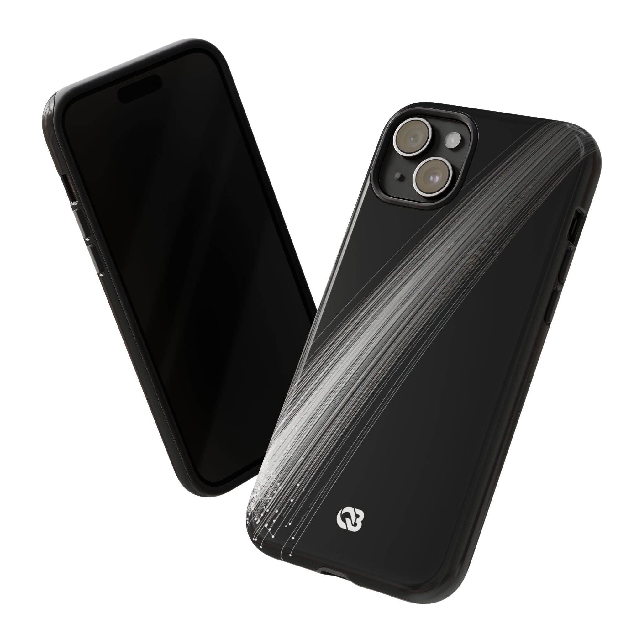 Black Tough Phone Case for iPhone - Linear Velocity Beam