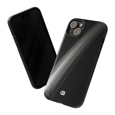 Black Tough Phone Case for iPhone - Linear Velocity Beam