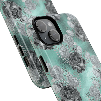 Frost Mint Floral · Tough+ Magsafe