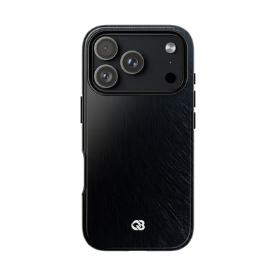 Brushed Obsidian Steel · Tough Phone Case for iPhone · Black