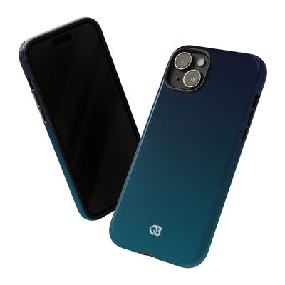 Teal Tough Phone Case for iPhone - Abyss Teal Haze