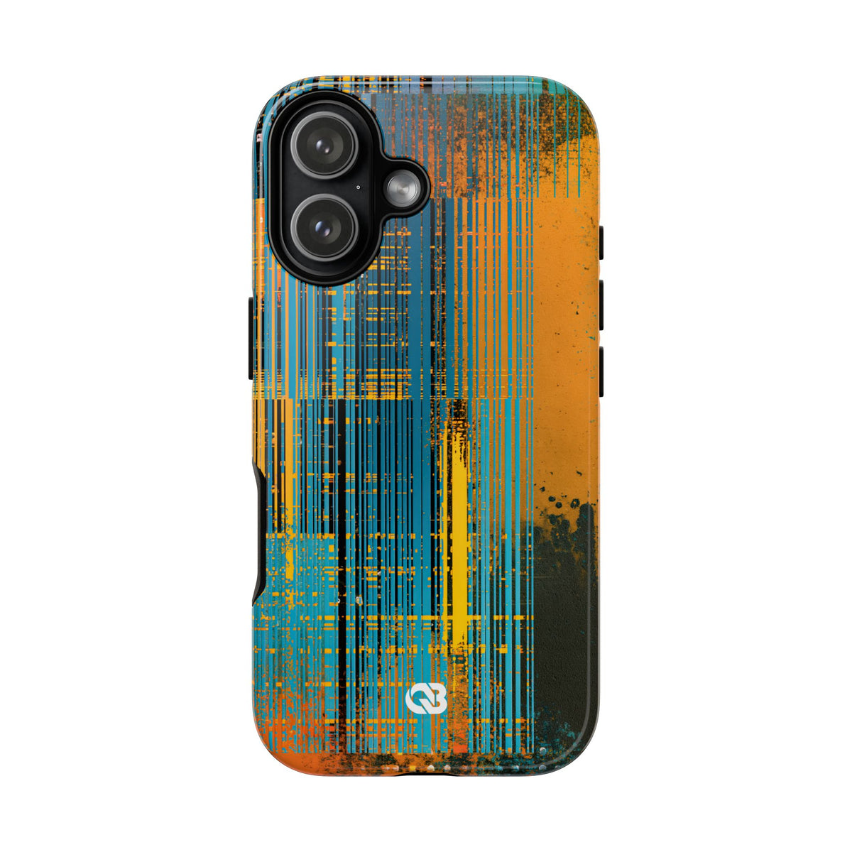 Cyber Glitch Stream · Tough Phone Case for iPhone · Teal