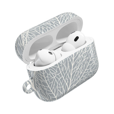 Minimal Leaf Skeleton · Hard Case for AirPods & AirPods Pro · Grey