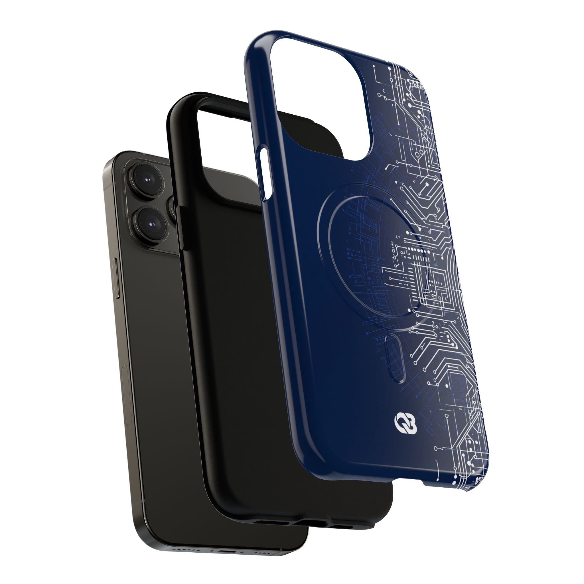 Blue Tough 2.0 Magsafe Phone Case for iPhone - Cobalt Circuit Logic