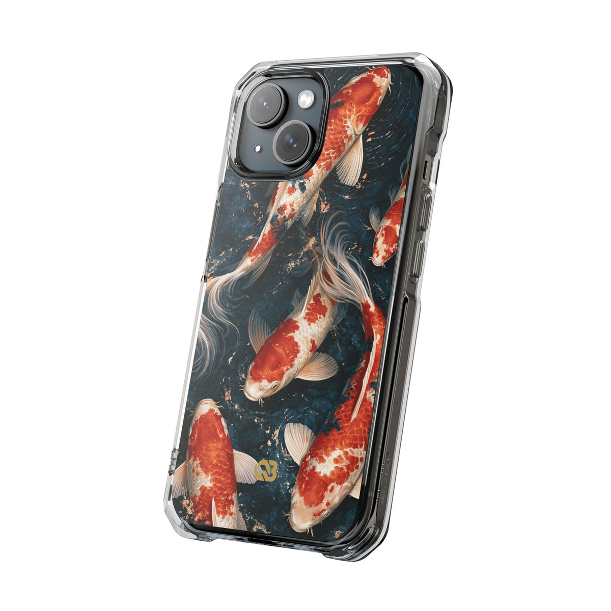 Imperial Nishikigoi · Clear Impact Magnetic Phone Case for iPhone ·  Blue