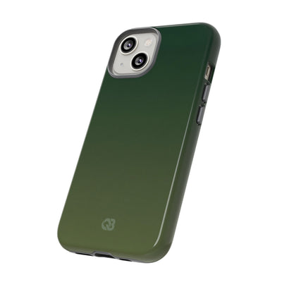 Green Tough Phone Case for iPhone - Shadow Moss Grain
