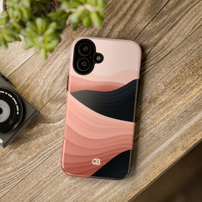 Pink Tough Phone Case for iPhone - Dune Shadow Layers