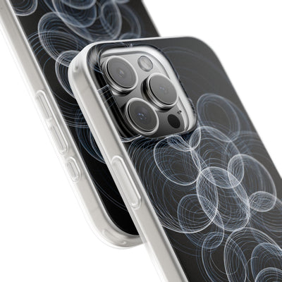 Black Lite Phone Case for iPhone - Frosted Ring Matrix