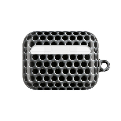 Brushed Perforated Steel · Hard Case for AirPods & AirPods Pro · Silver