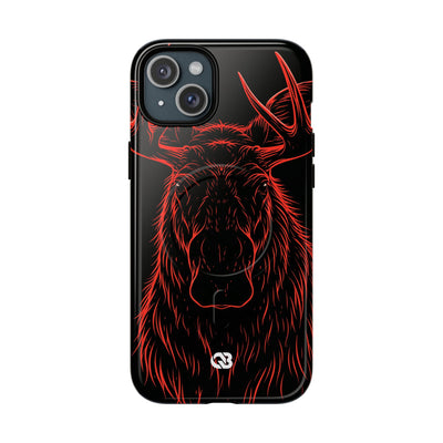Crimson Horizon Moose · Tough 2.0 Magnetic Phone Case for iPhone · Black
