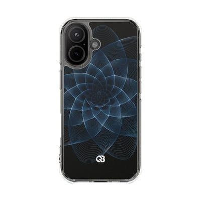 Blue Impact MagSafe Phone Case for iPhone - Cobalt Geometric Bloom