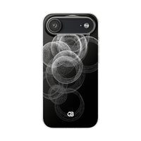 Black Lite Phone Case for iPhone - Kinetic Wireframe Orbit