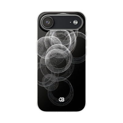 Black Lite Phone Case for iPhone - Kinetic Wireframe Orbit