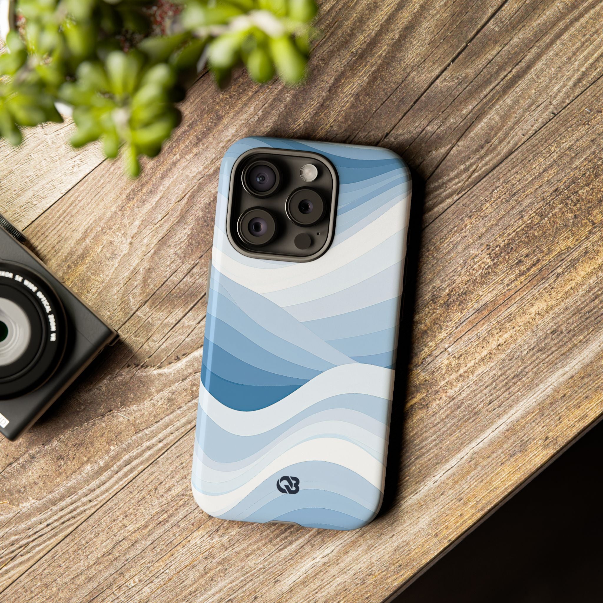 Blue Tough Phone Case for iPhone - Glacial Indigo Flow