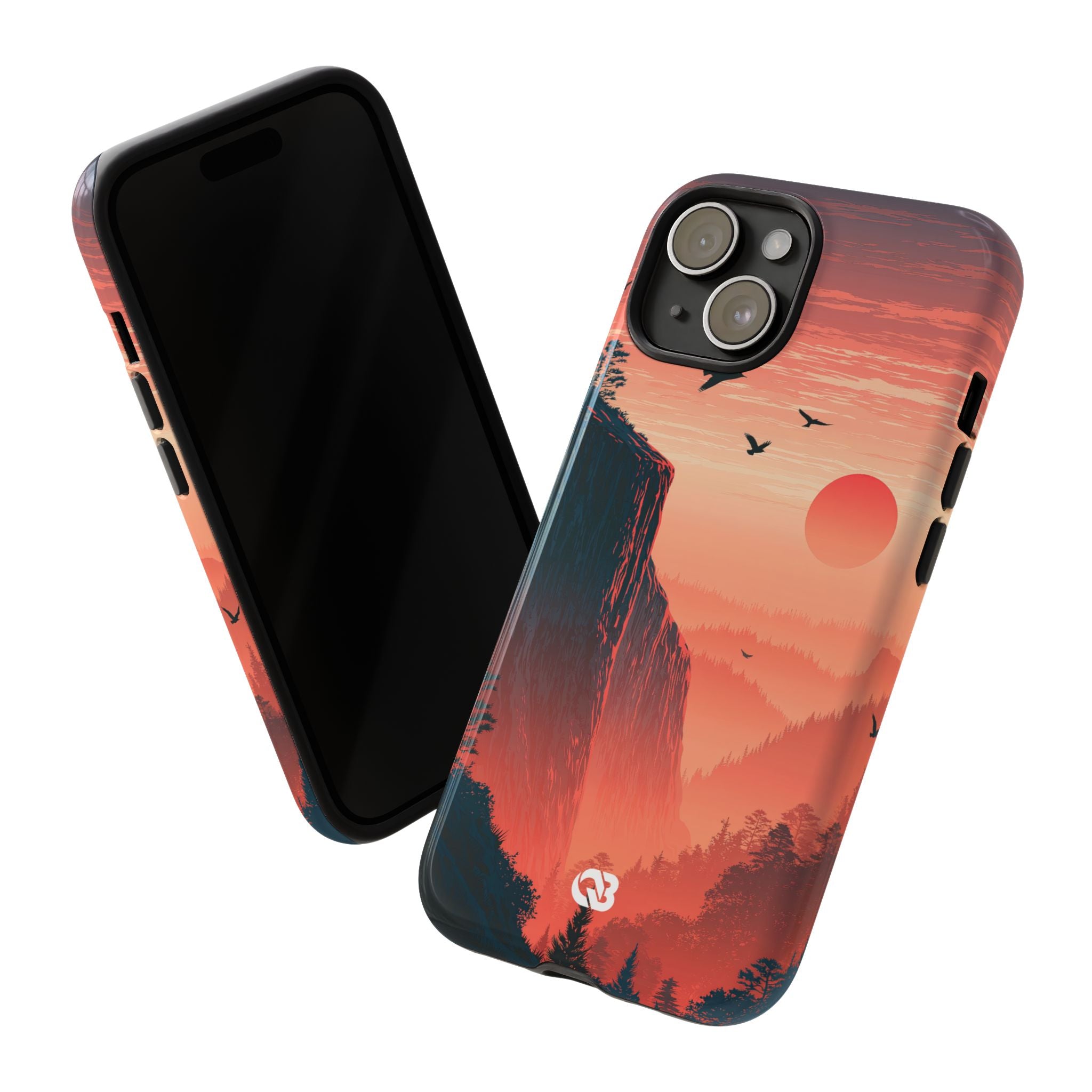 Orange Tough Phone Case for iPhone - Crimson Ridge Flight