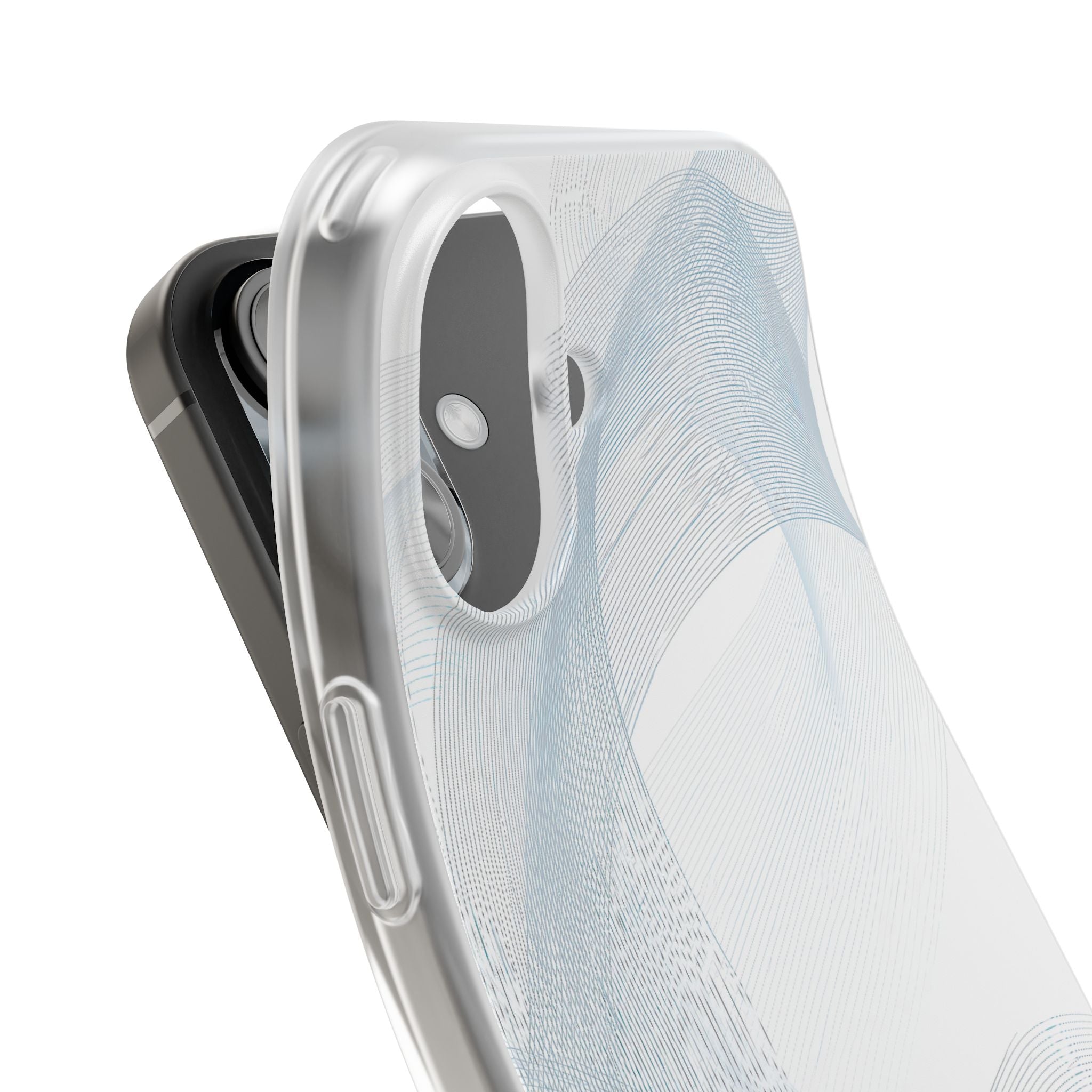 White Lite Phone Case for iPhone - Arctic Line Current