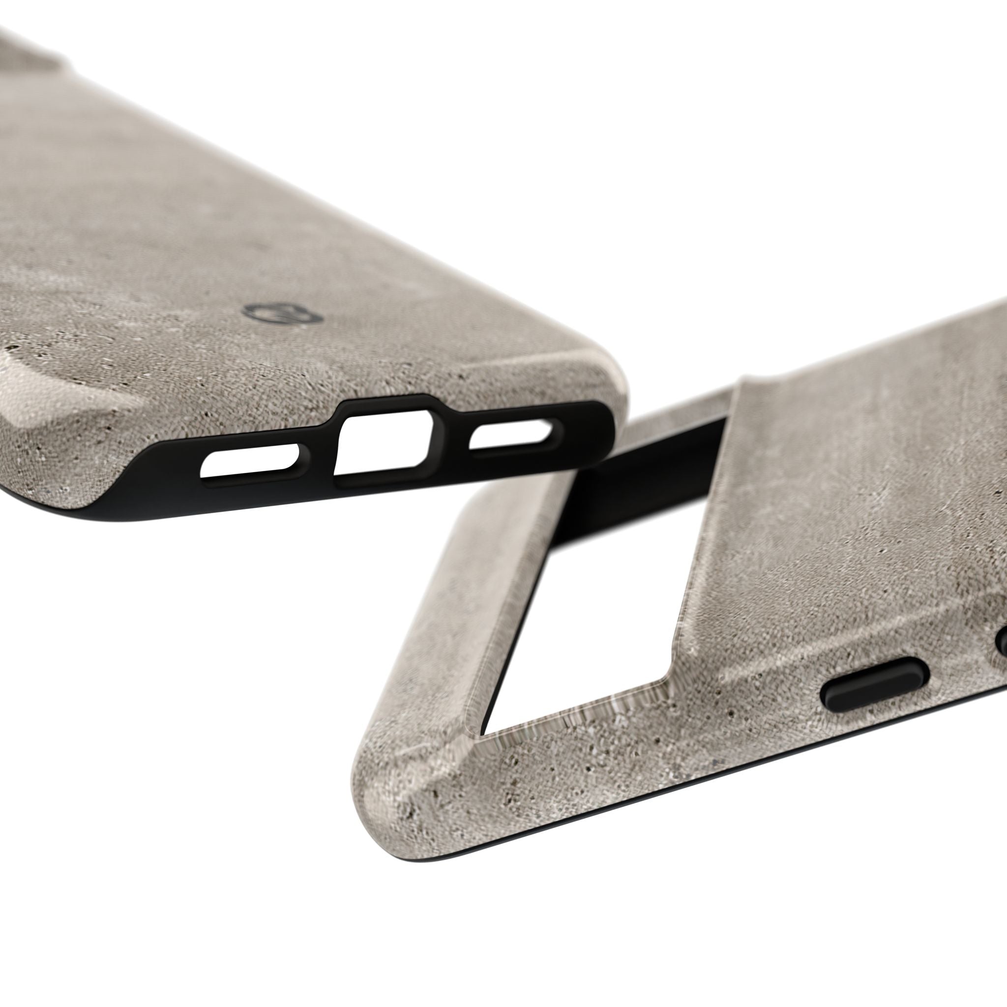 Grey Tough Phone Case for Google Pixel - Brutalist Stone Grit