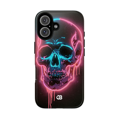 Neon Drip Skull · Tough Phone Case for iPhone · Black