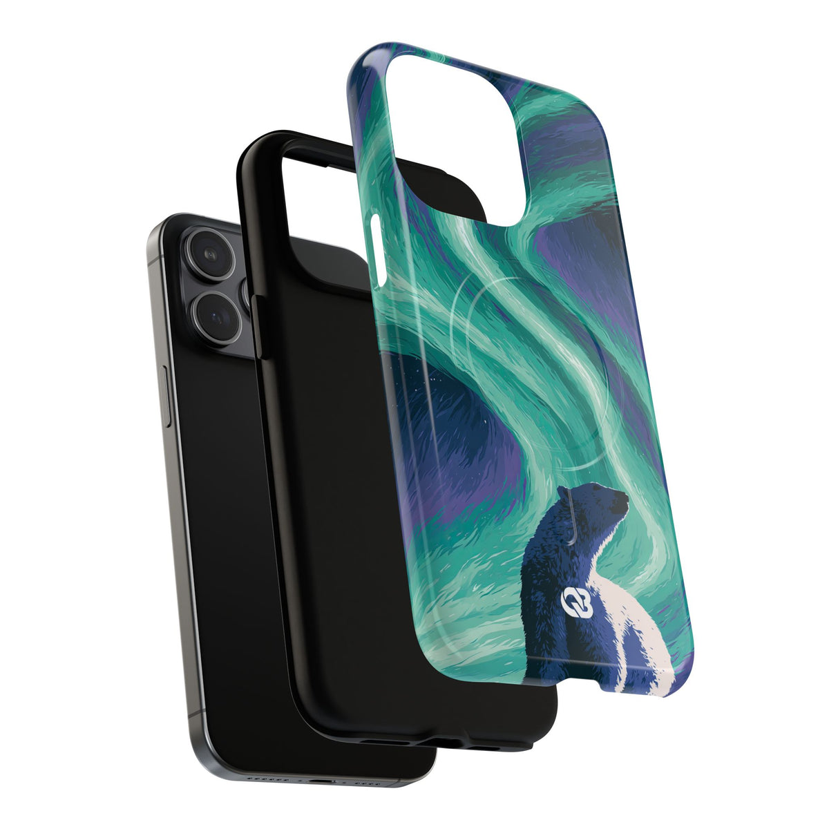 Arctic Aurora Bear · Tough 2.0 Magnetic Phone Case for iPhone · Teal