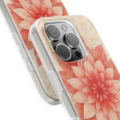 Coral Layered Bloom · Soft Phone Case for iPhone