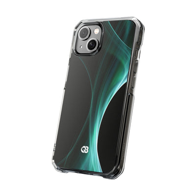 Emerald Lumen · Clear Impact Magnetic Phone Case for iPhone · Green