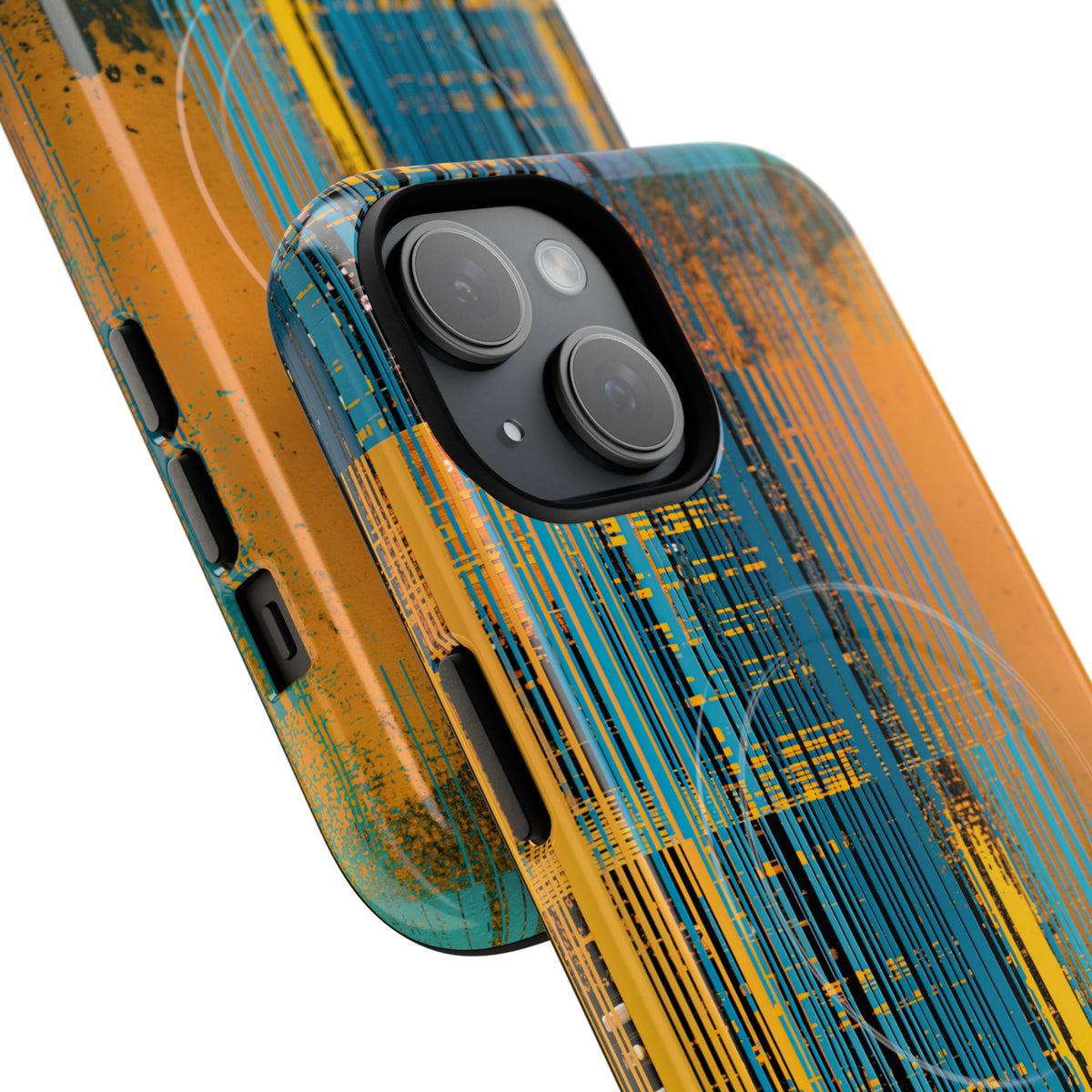 Cyber Glitch Stream · Tough 2.0 Magnetic Phone Case for iPhone · Teal