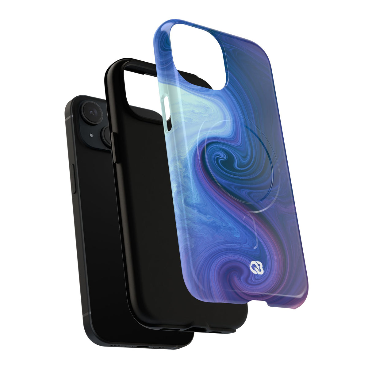 Azure Fluid Swirl · Tough 2.0 Magnetic Phone Case for iPhone · Blue