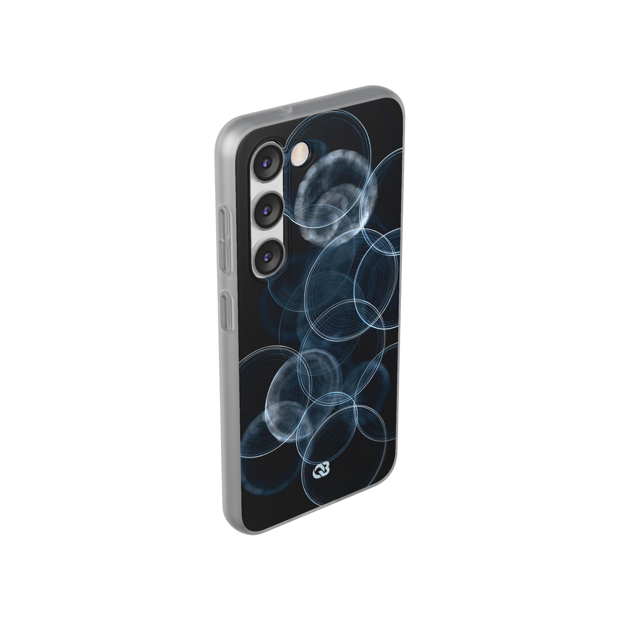 Blue Lite Phone Case for Samsung - Cyan Pulse Ripple