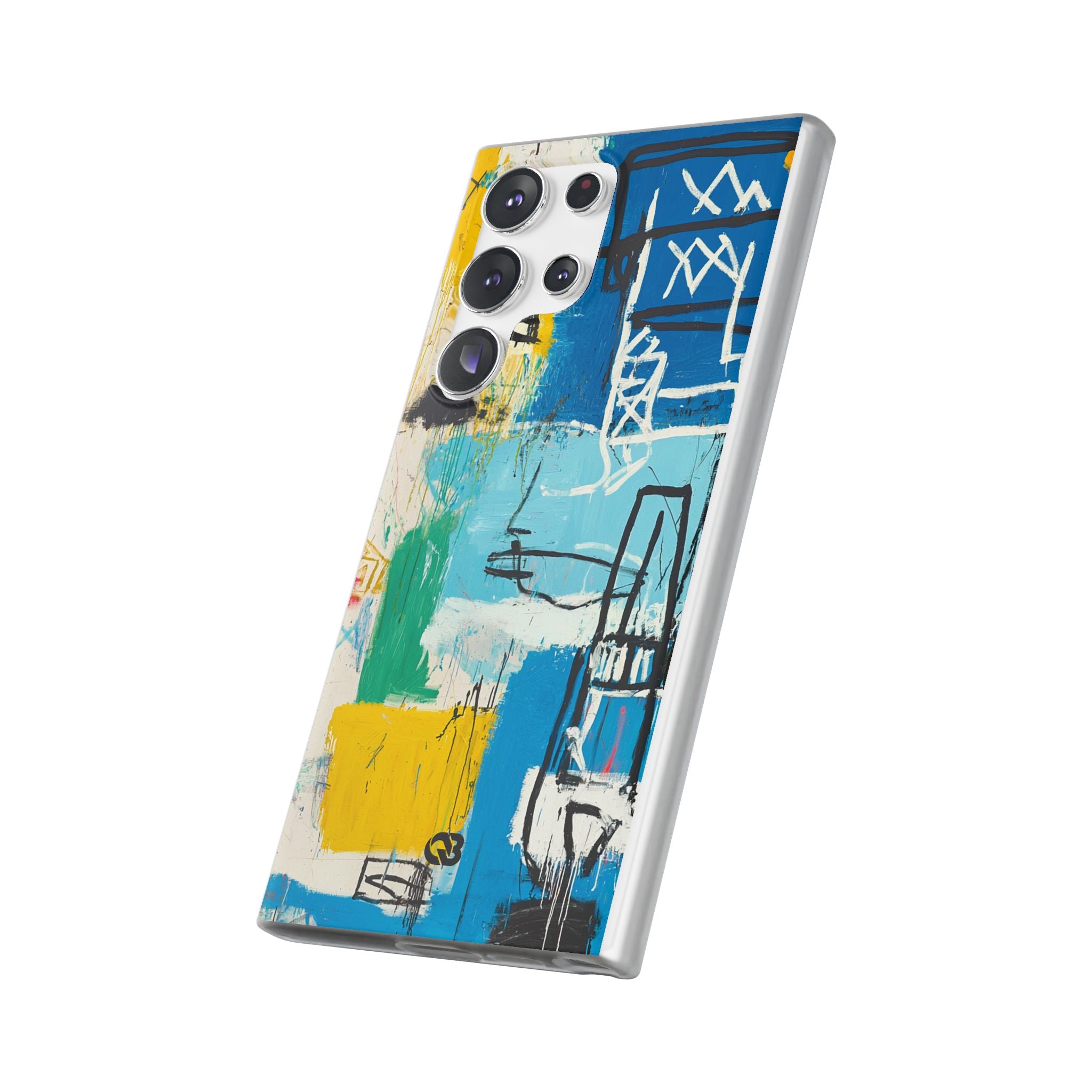 Azure Urban Scribble · Soft Phone Case for Samsung